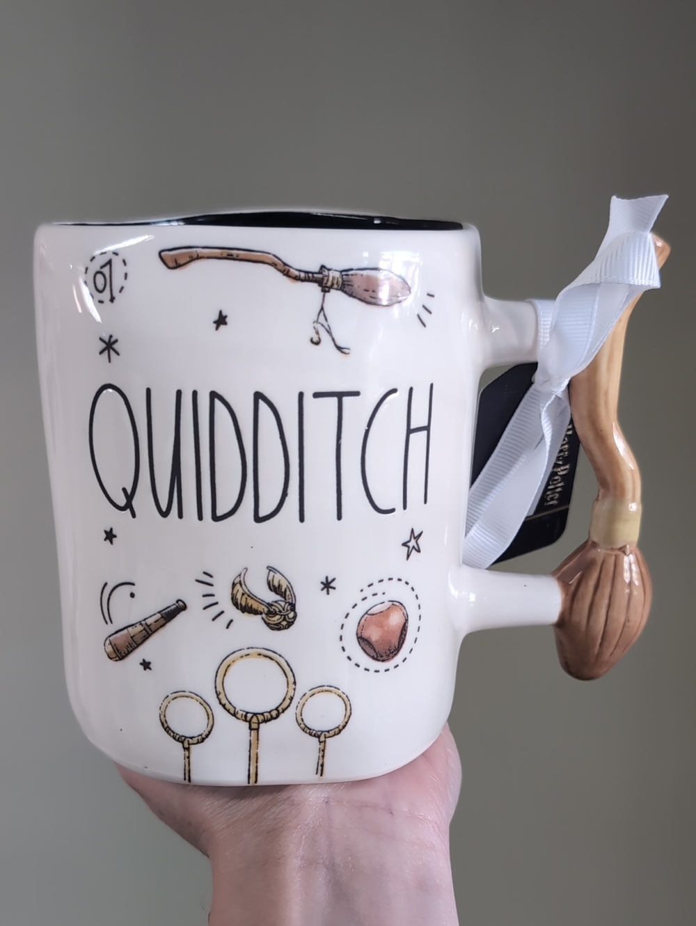 Rae Dunn x Harry Potter QUIDDITCH Movie Icon Mug with Broomstick Handle 🧹